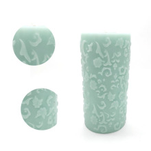 Wholesale cheap scented wax embossed pattern candle